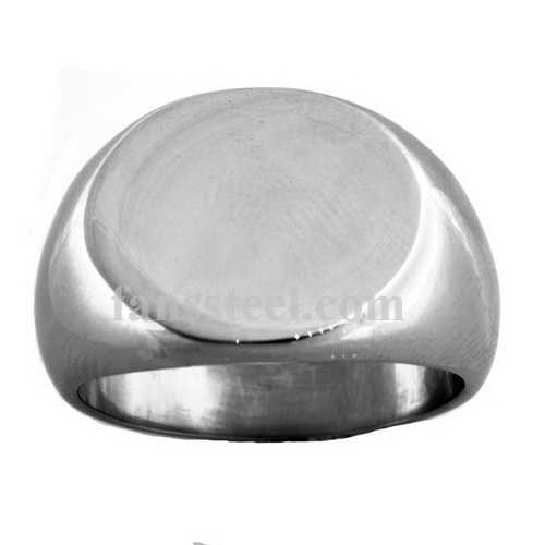 FSR04W89 Engravable oval signet ring - Click Image to Close
